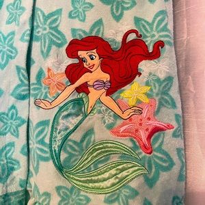 Bathing suit cover up, Ariel, short sleeve with hood size 7/8